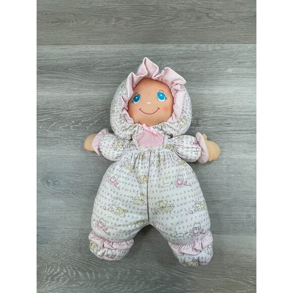 1994 VTG Well Made Little Darlin's Sewn Face Soft Plush Terry Cloth Doll - 18in - Picture 1 of 5